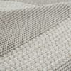 Rayures taupe et blanc craie
