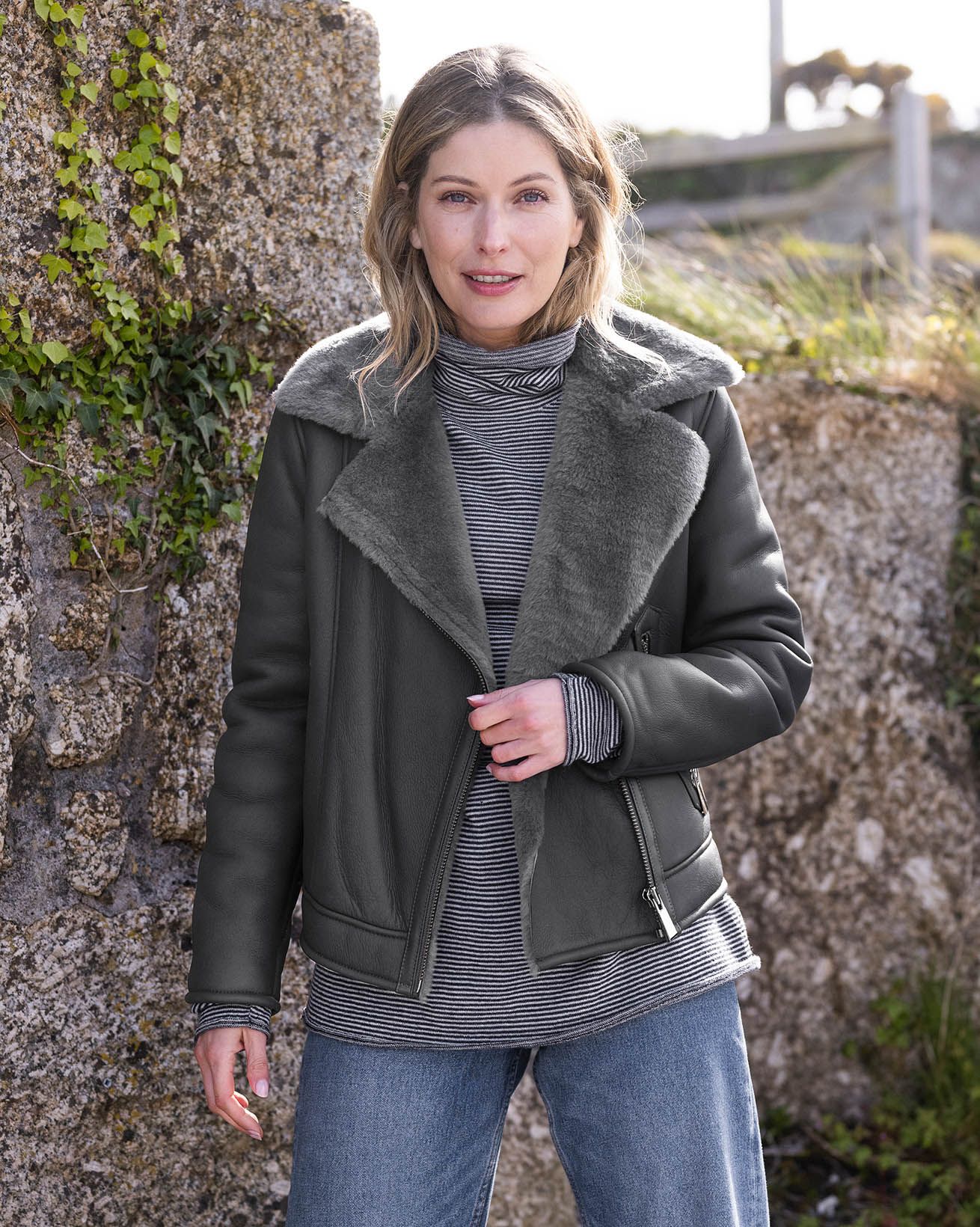 Sheepskin Biker Jacket