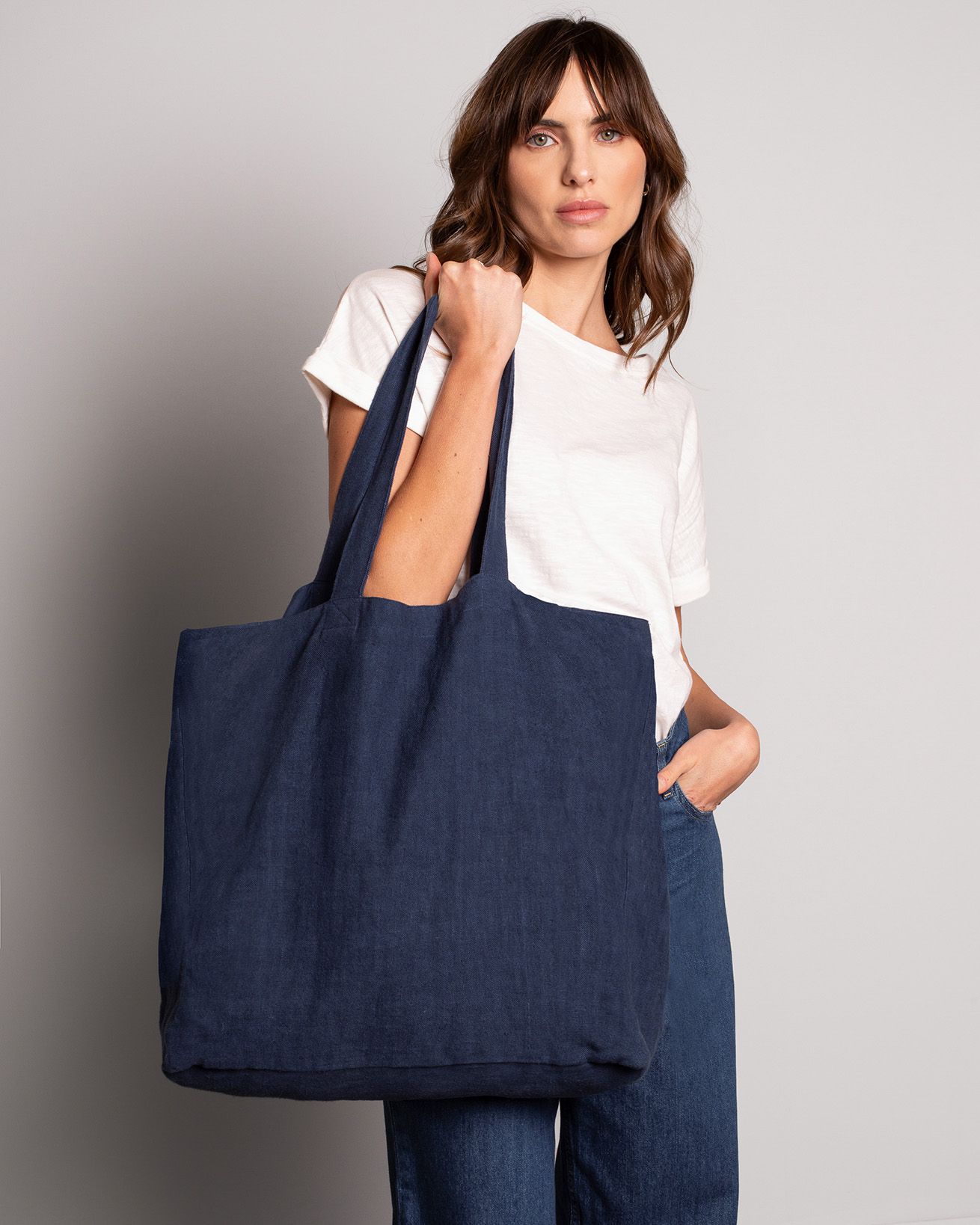 TRAUM.linokekena□フランダースlinen100%tote Linen Tote
