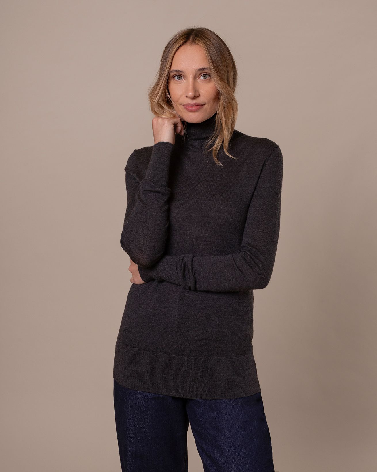 Merino Roll Neck Jumper