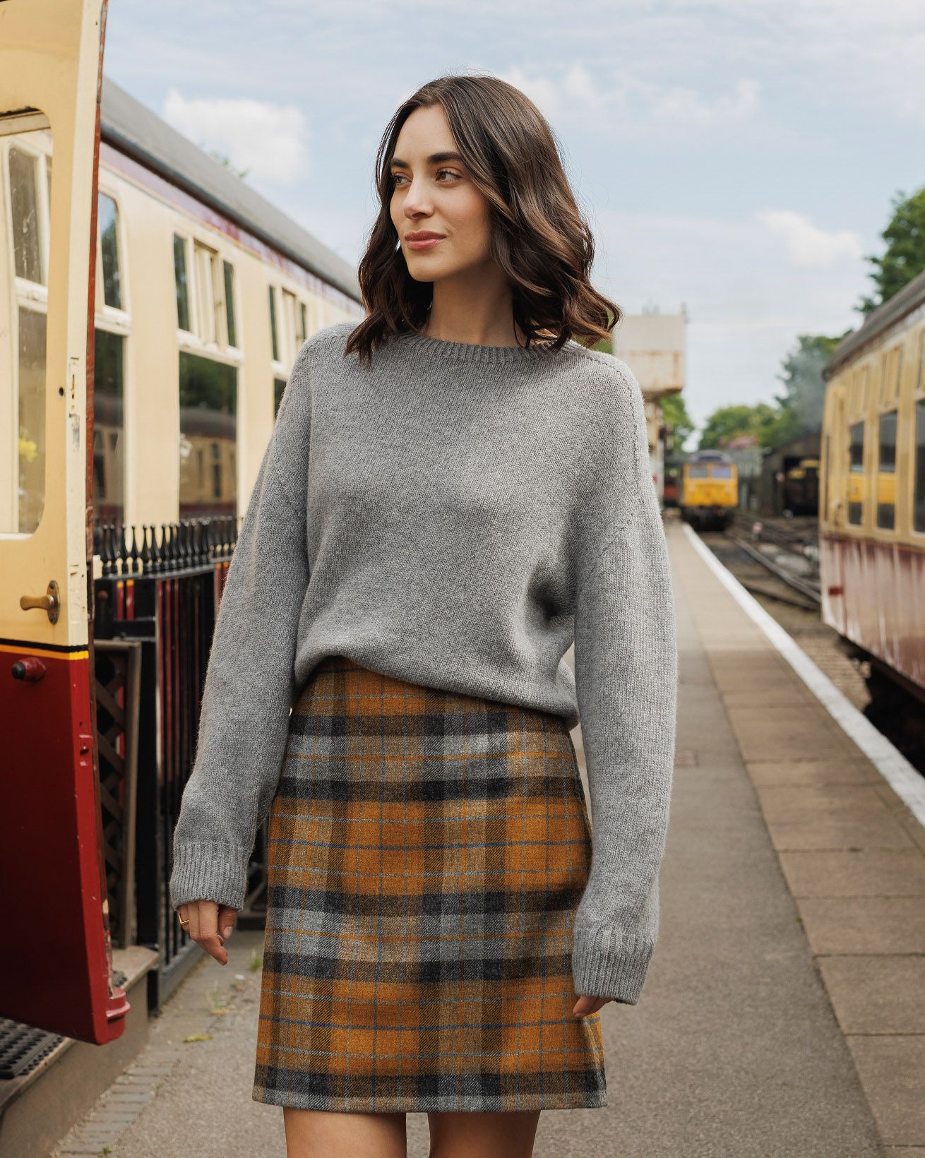 Wool Skirt Outfit How To Make Plaid Pleated Skirt Plaid Skirt Wool