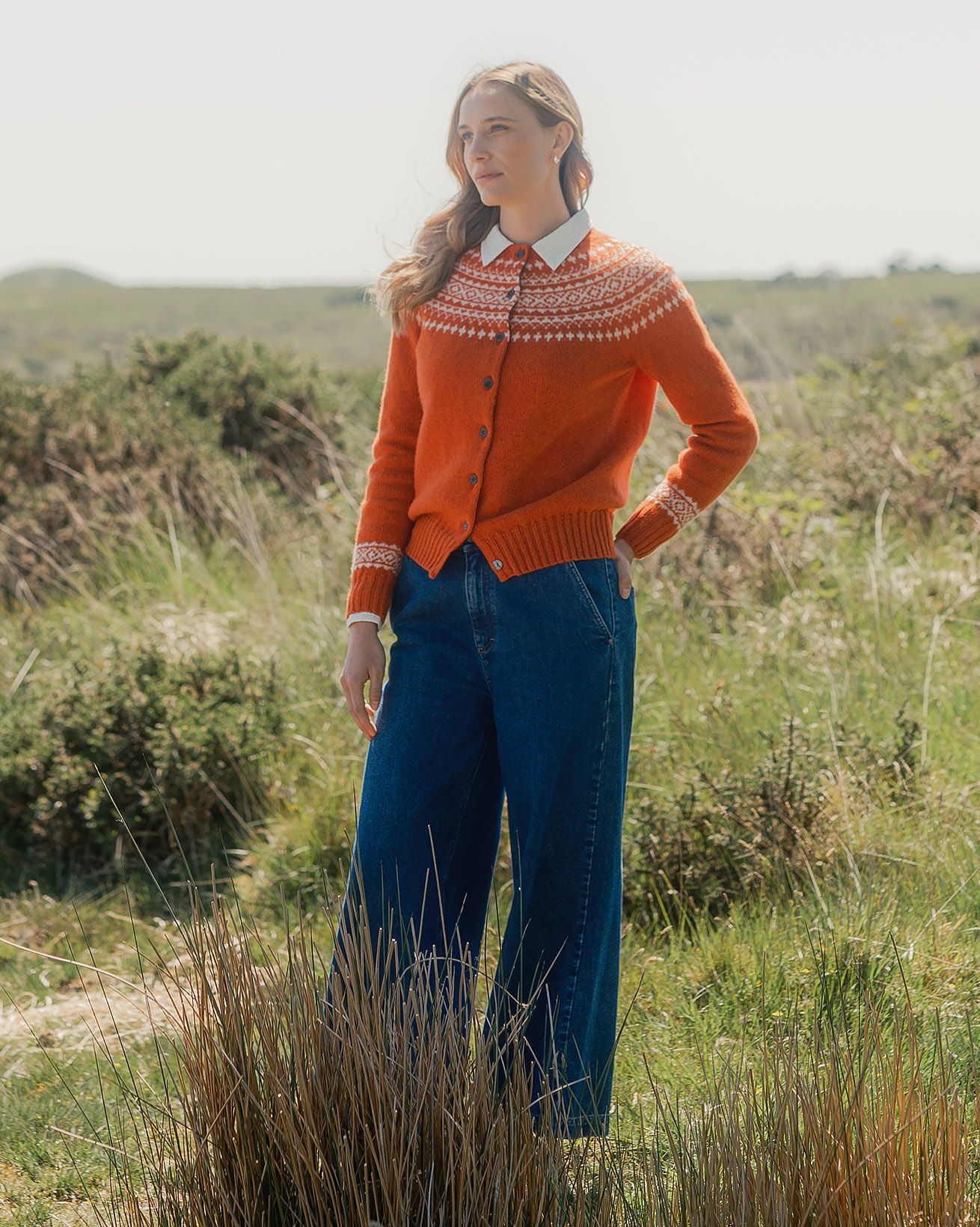 Harley of Scotland Fair Isle Cardigan
