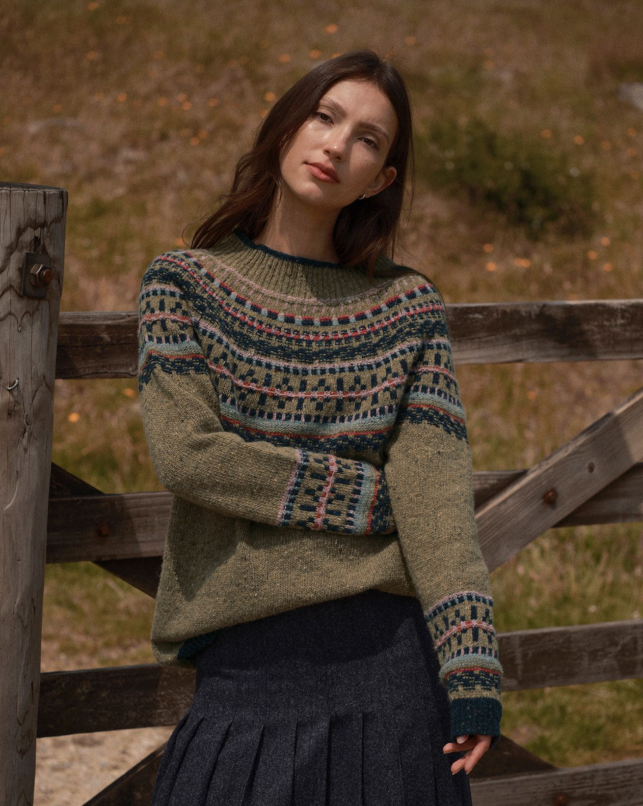 Donegal Fair Isle Yoke Jumper