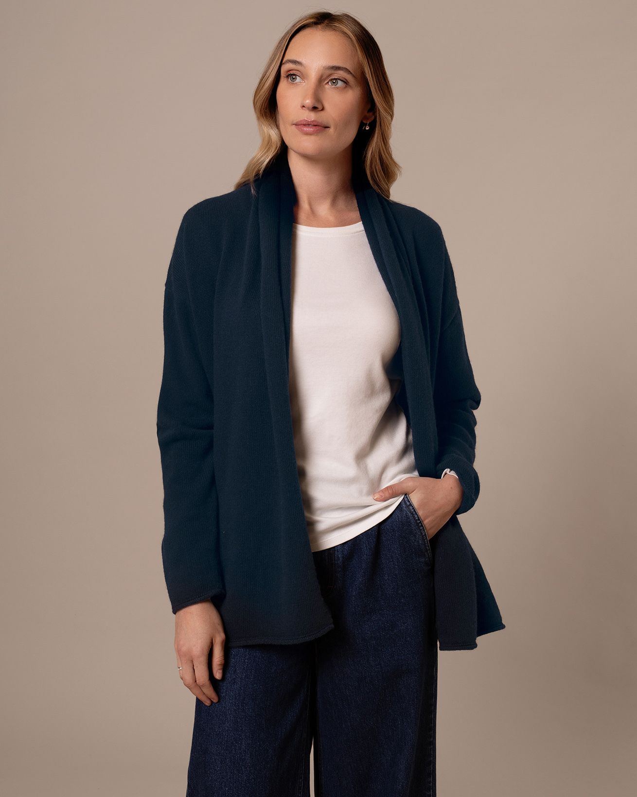 Lambswool Shawl Collar Cardigan