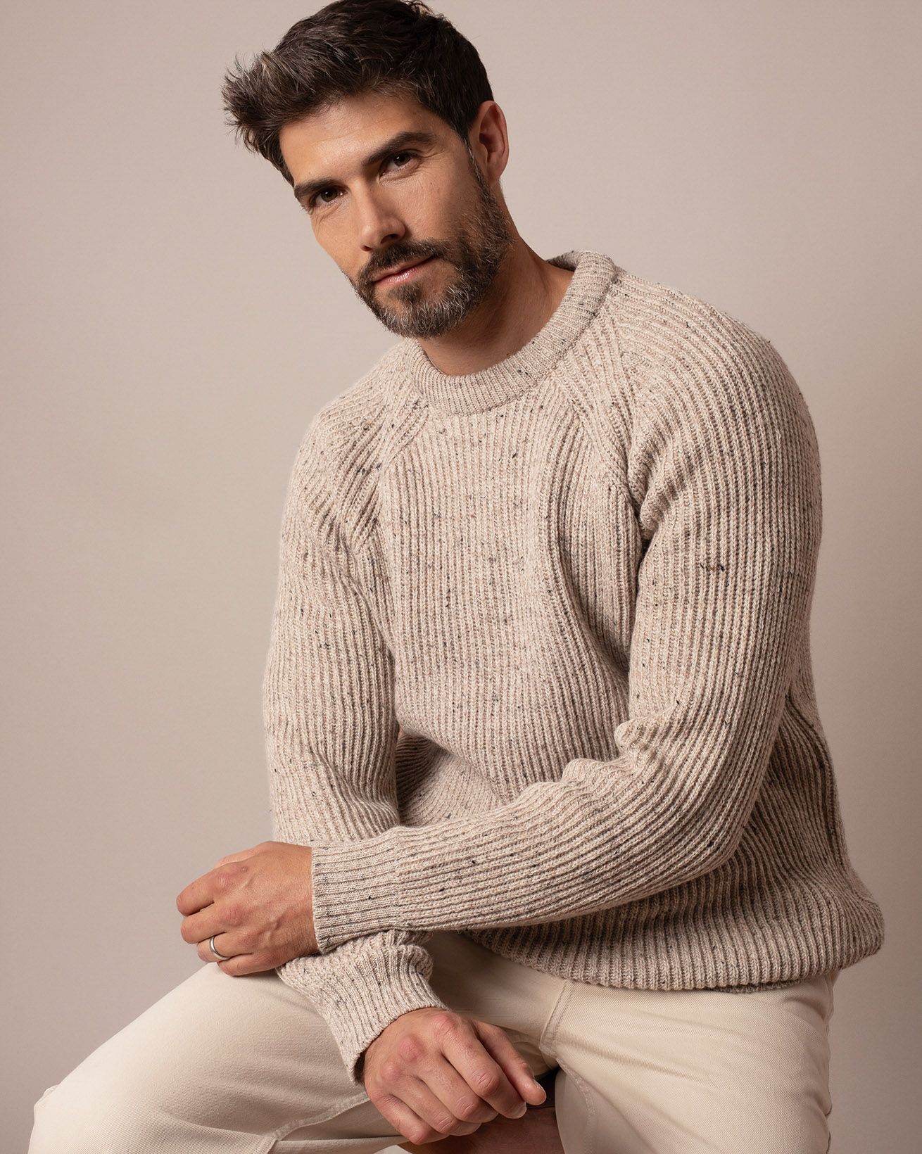 Men's Ribbed Half Zip Sweater