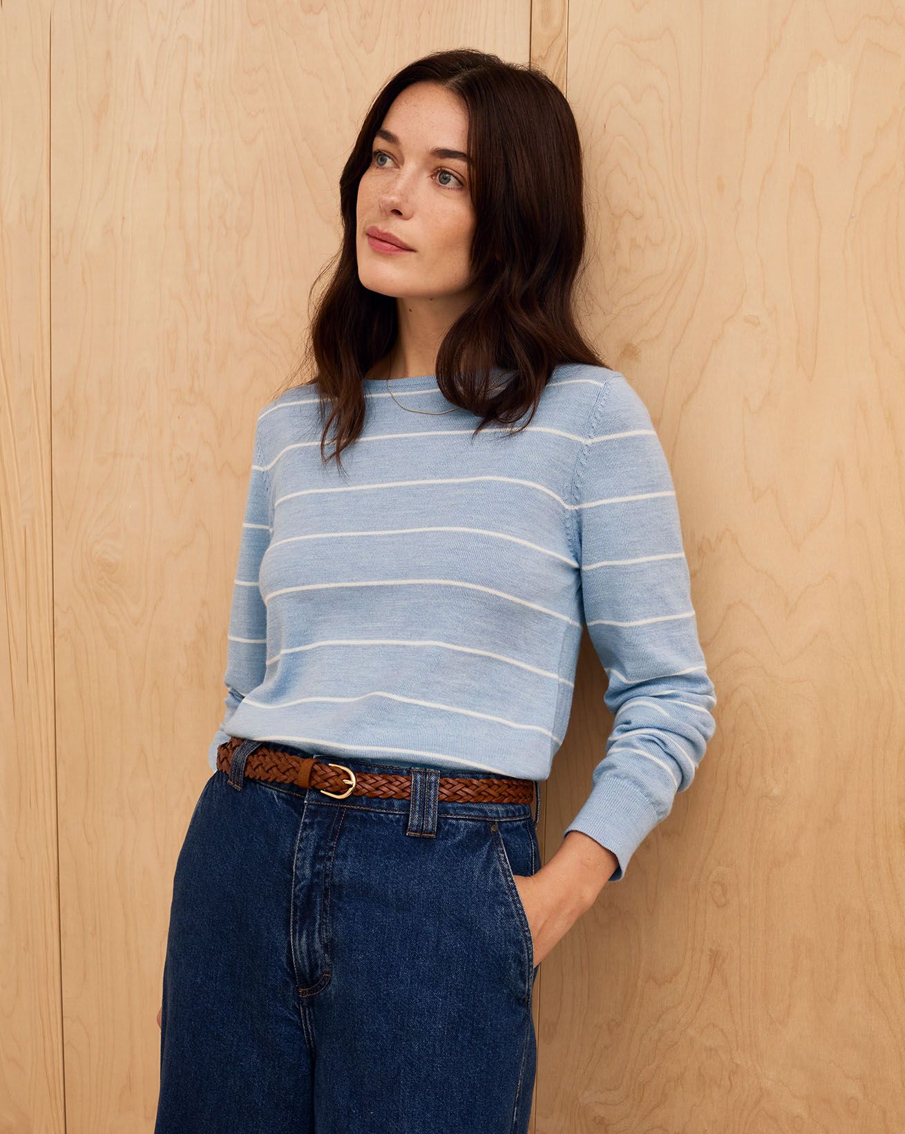 Merino Fine Knit Boat Neck Sweater