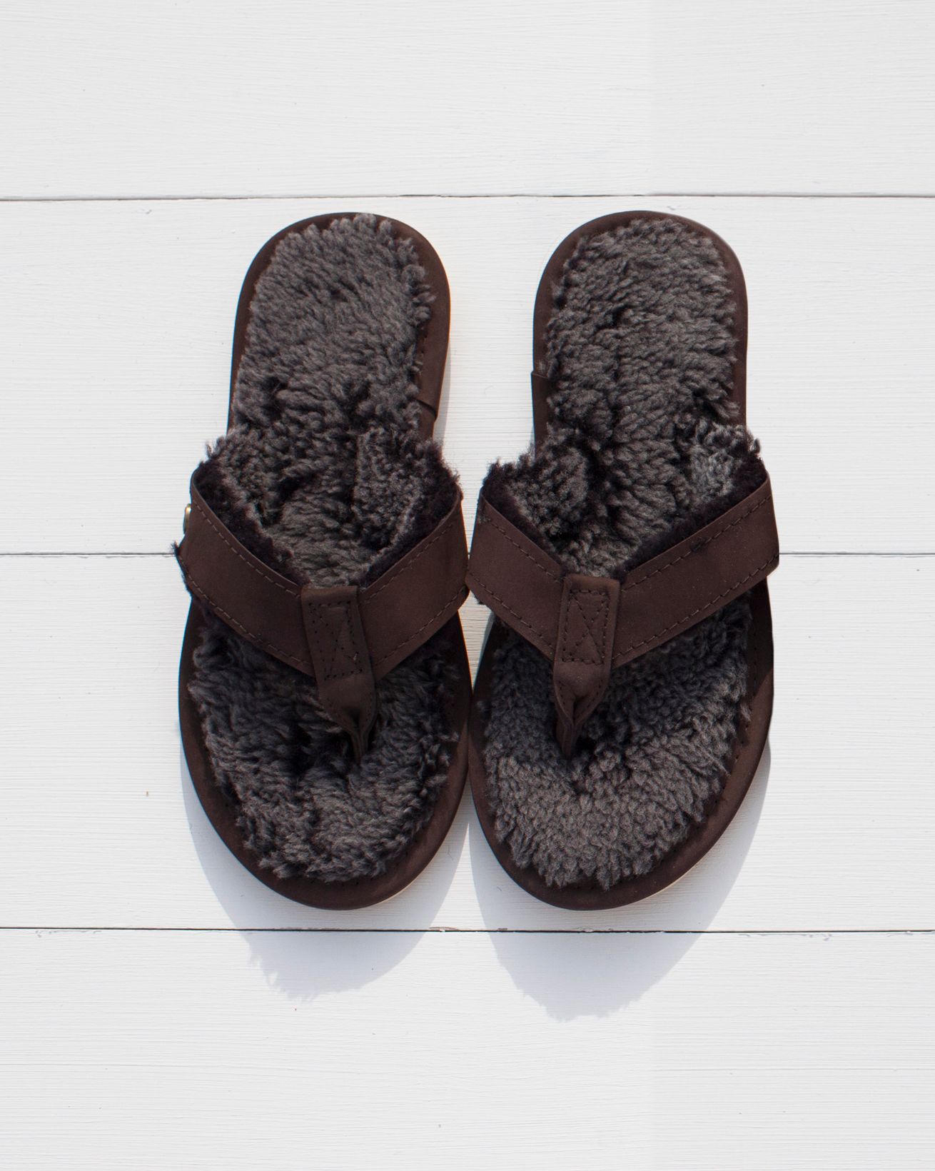 Ladies Shearling Flip Flops