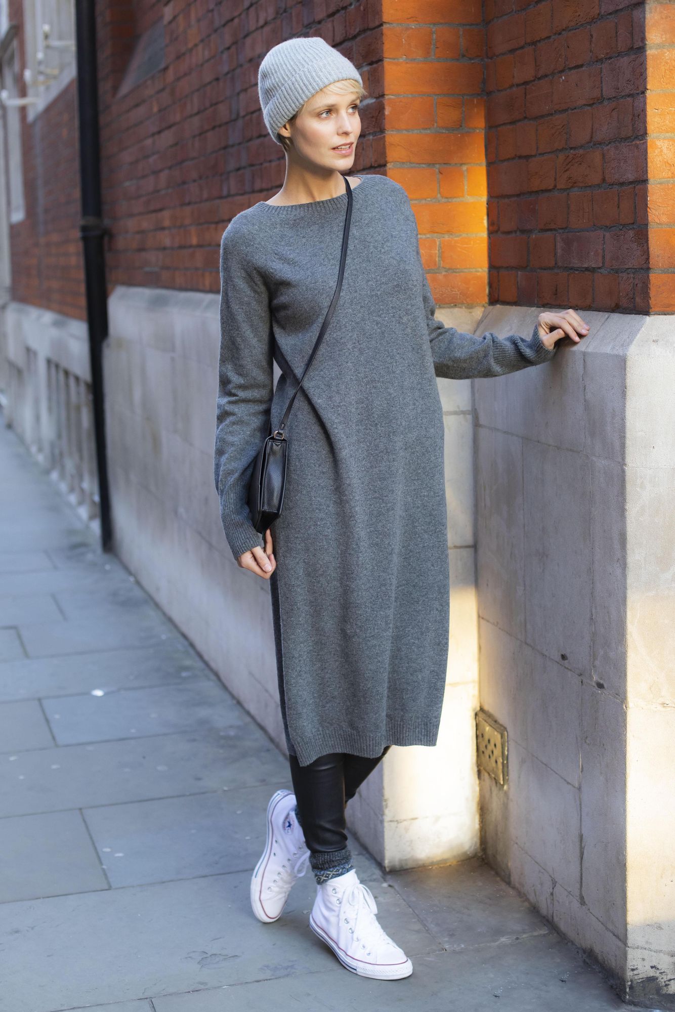 blue dress for baby girl Women's Cable Knit Winter Dress V neck Slim Fit Pullover Dress in Off –  REENOVY main image 1