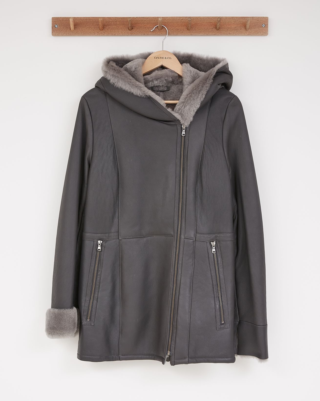 Hooded Zip Jacket / Derby Grey / 12