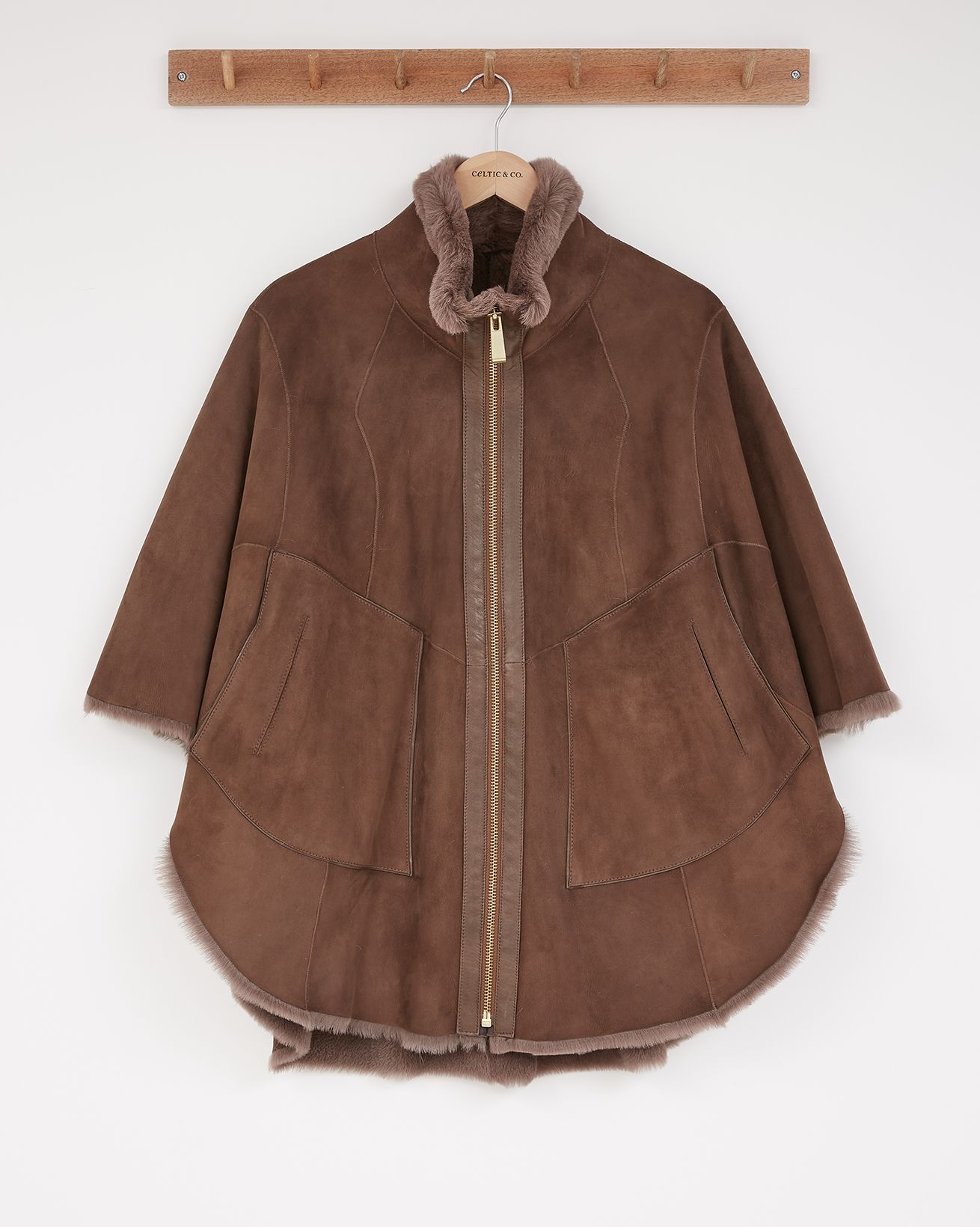 Reversible Funnel Cape / Dark Nutmeg / S