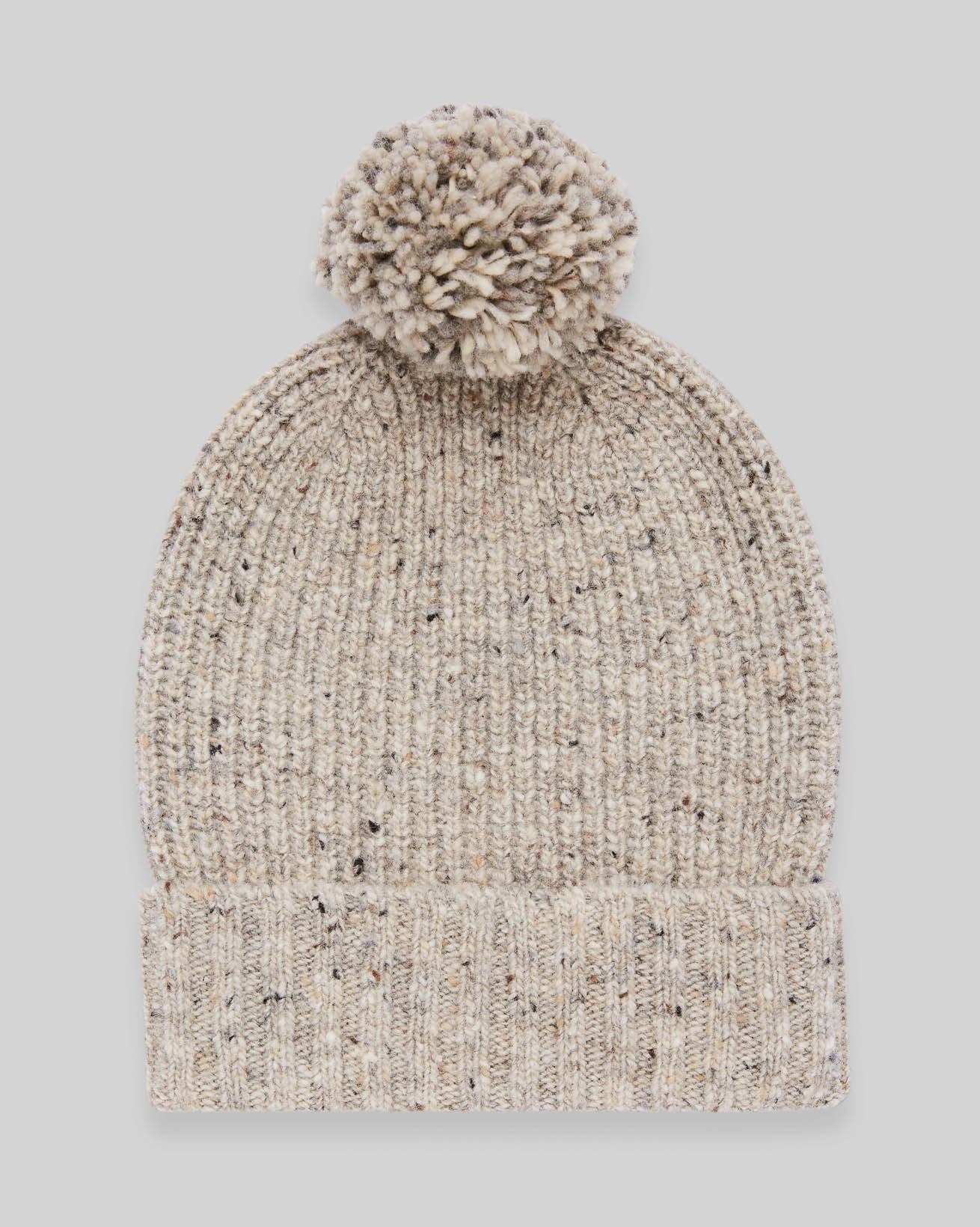 Bonnet à pompon à côte Donegal