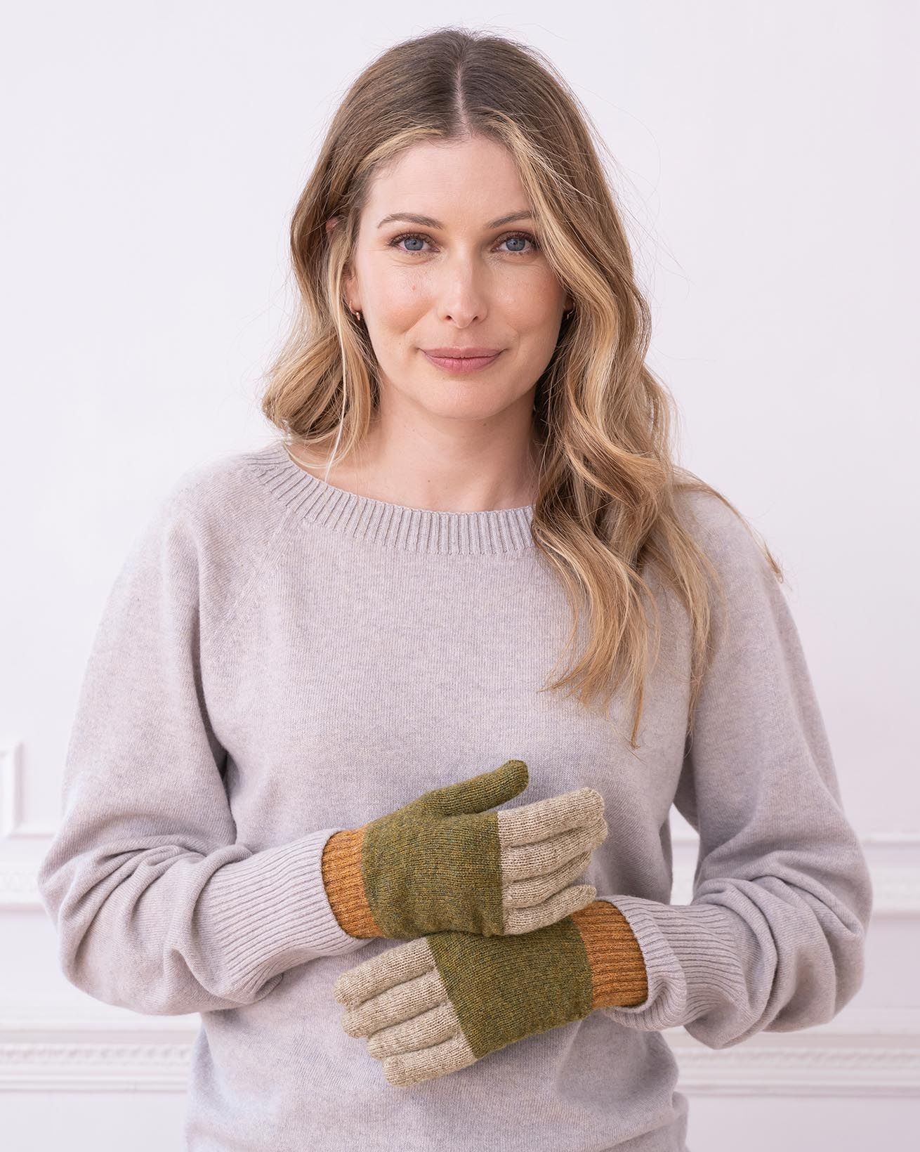 Handschuhe aus Shetland-Wolle