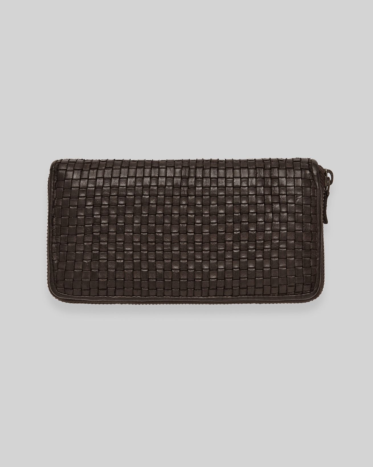 Portefeuille En Cuir Tissé