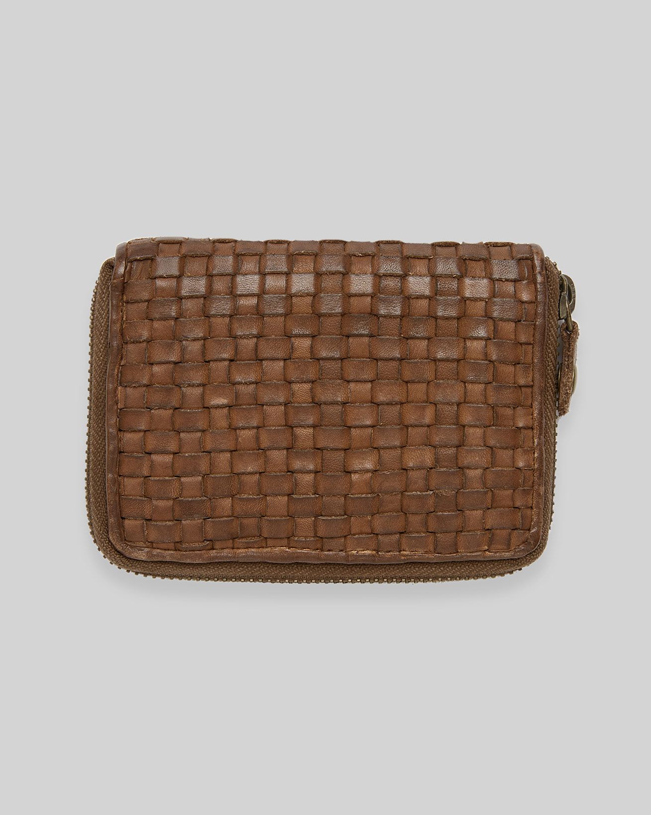 Woven Leather Small Purse