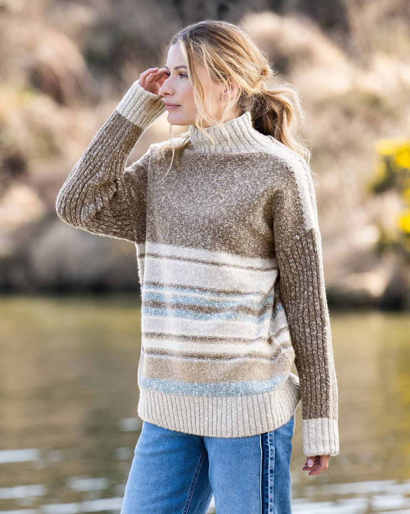 Slub Textured Stripe Jumper