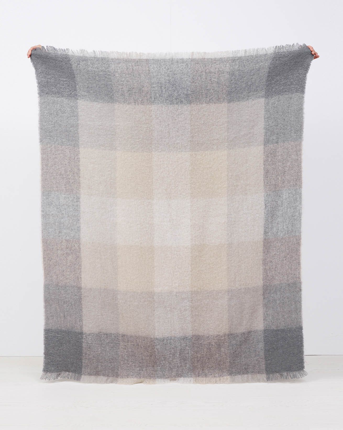 Plaid en laine mohair