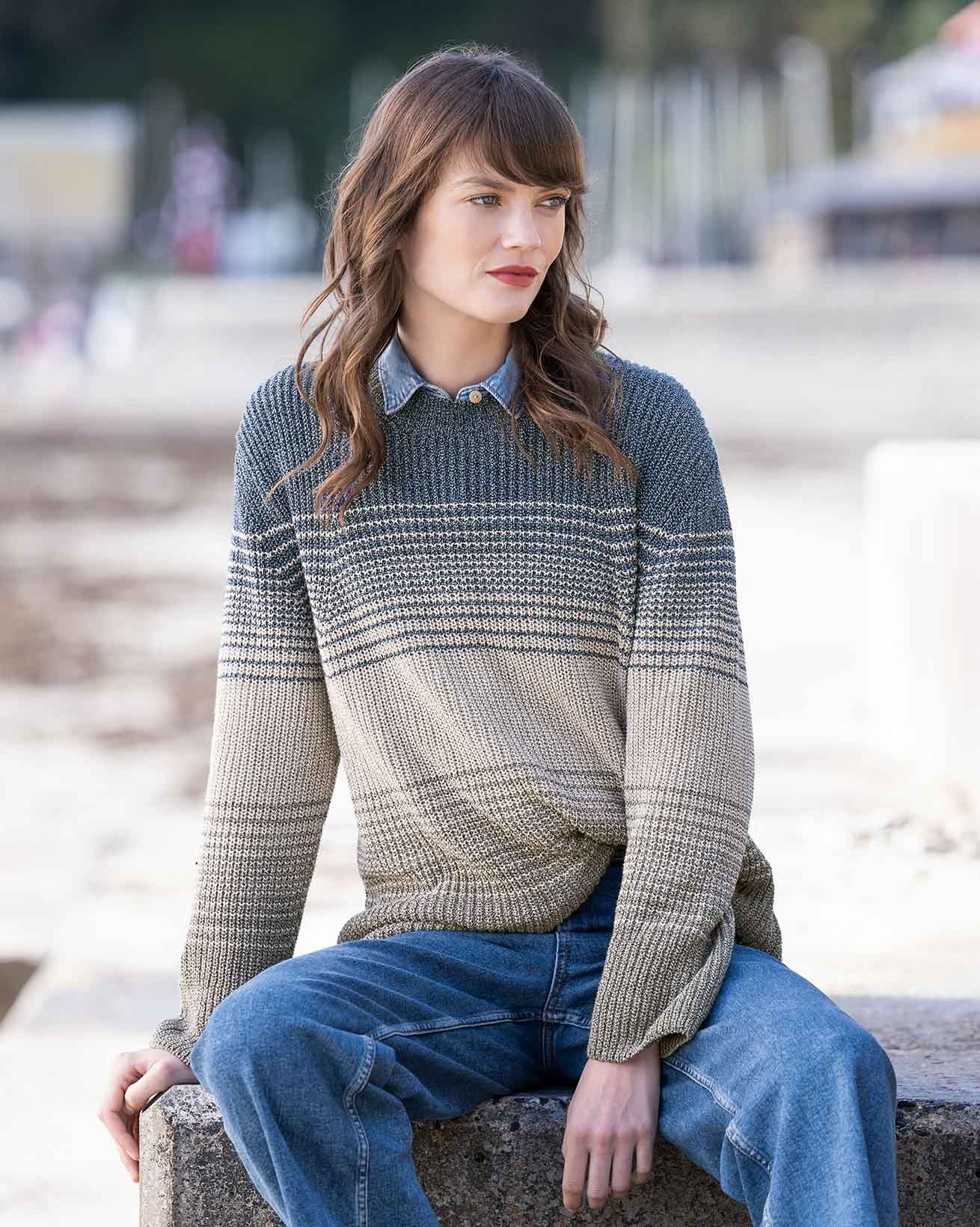 Gradient Stripe Jumper