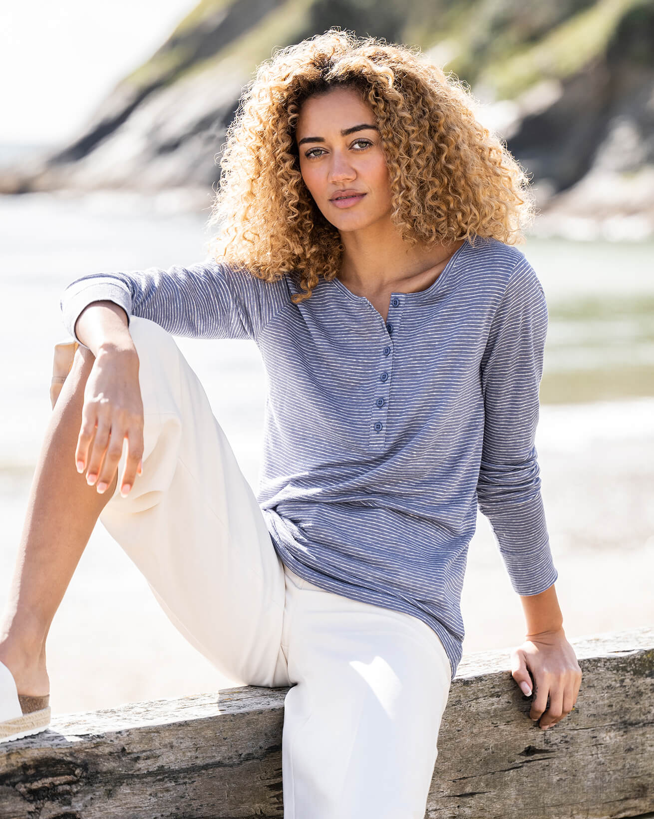 Linen Henley Top
