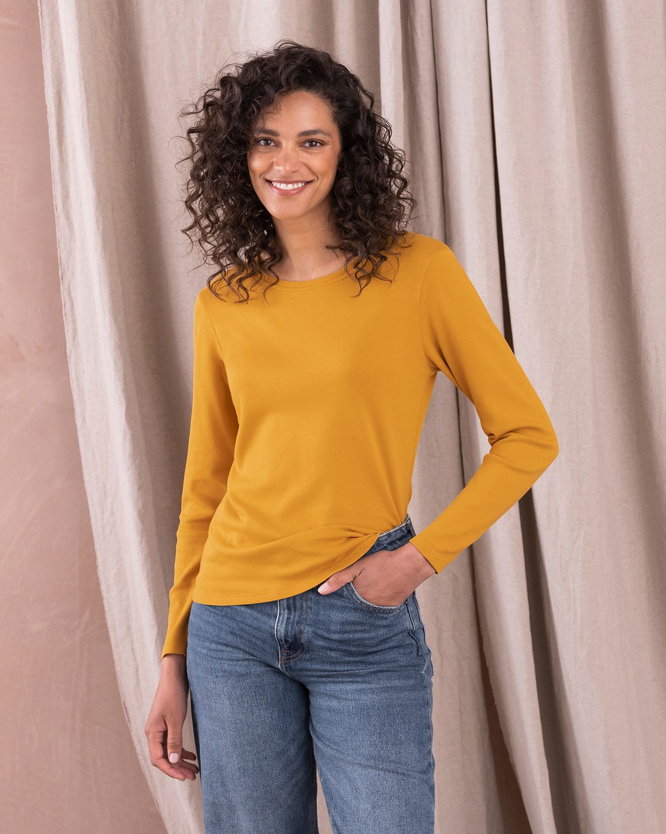 YANGI Cotton Viscose Long Sleeves T-shirt