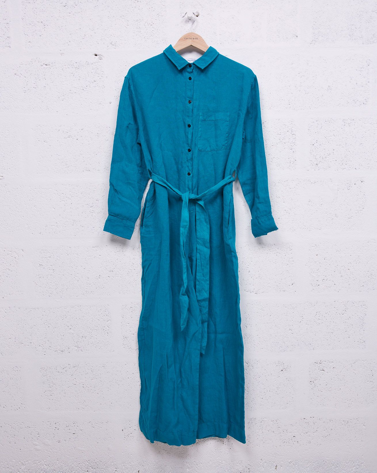 Long Sleeve Jumpsuit / Turquoise / 10