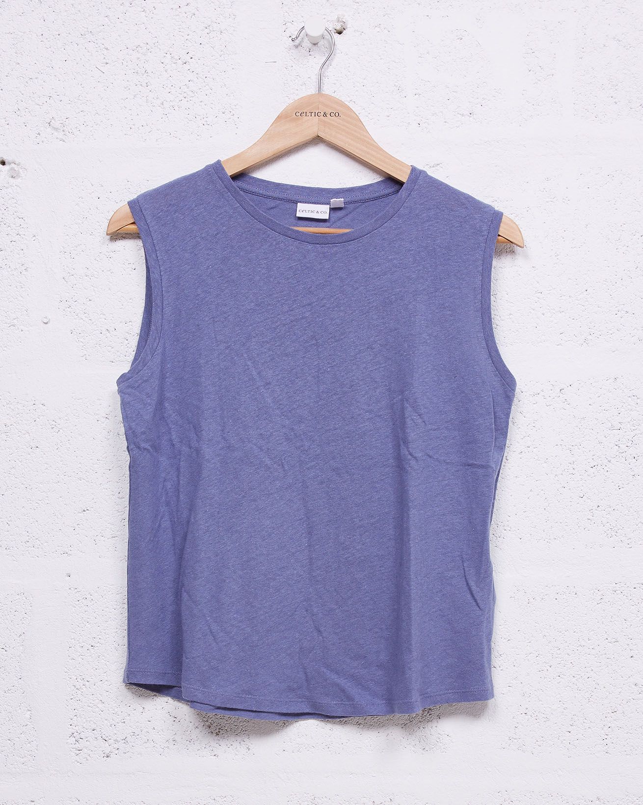 Linen / Cotton Tank Top / Cornflower Blue / 14