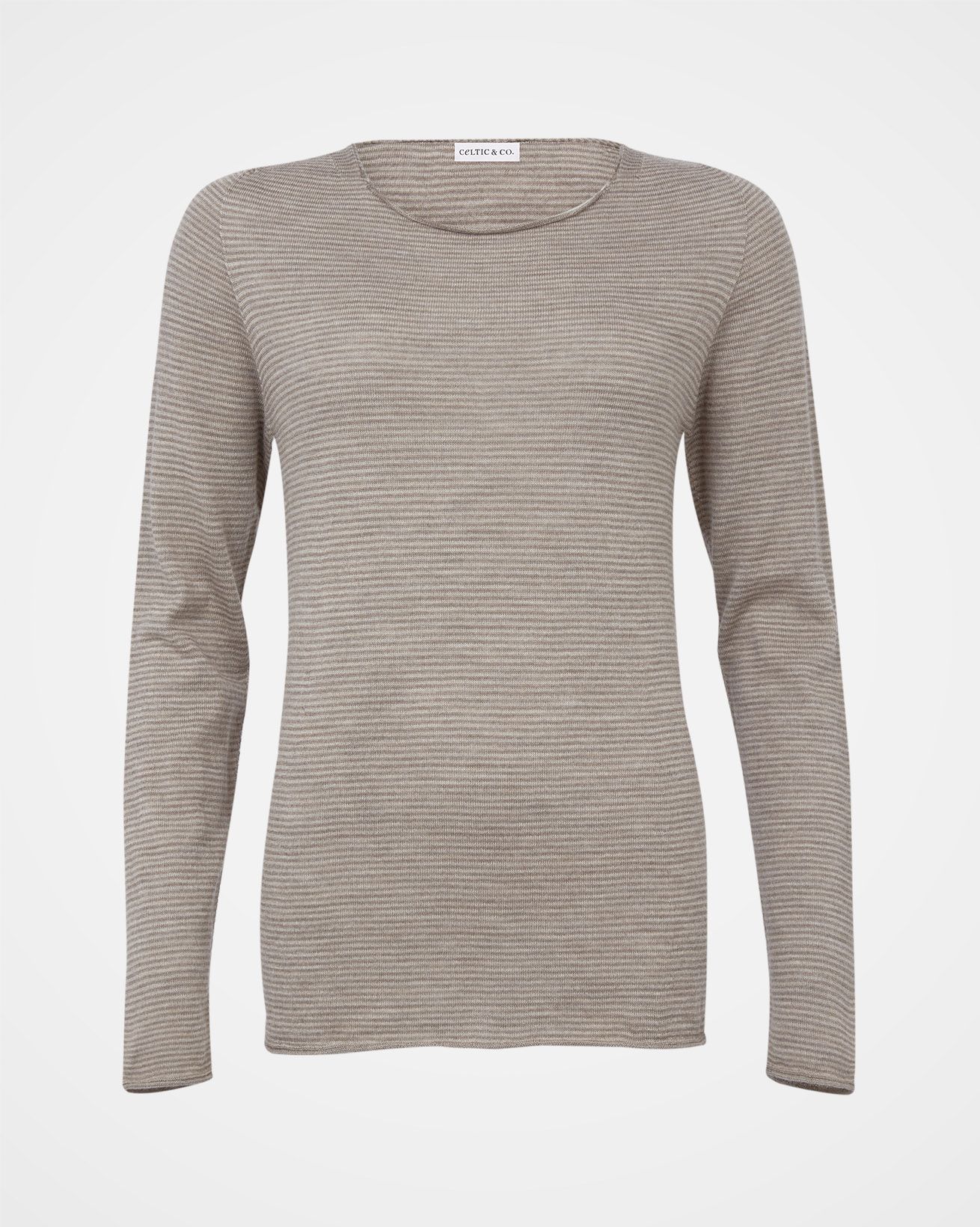 Fine Knit Merino Crew Neck / Biscuit / S