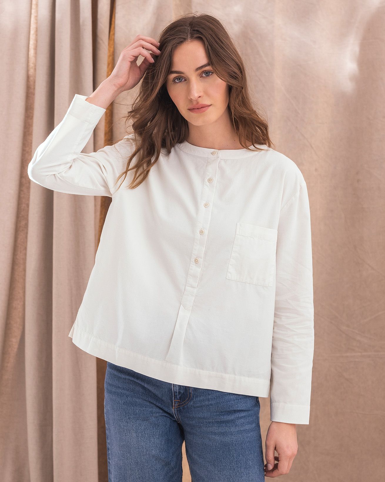 Henley-Oberteil Aus Babycord