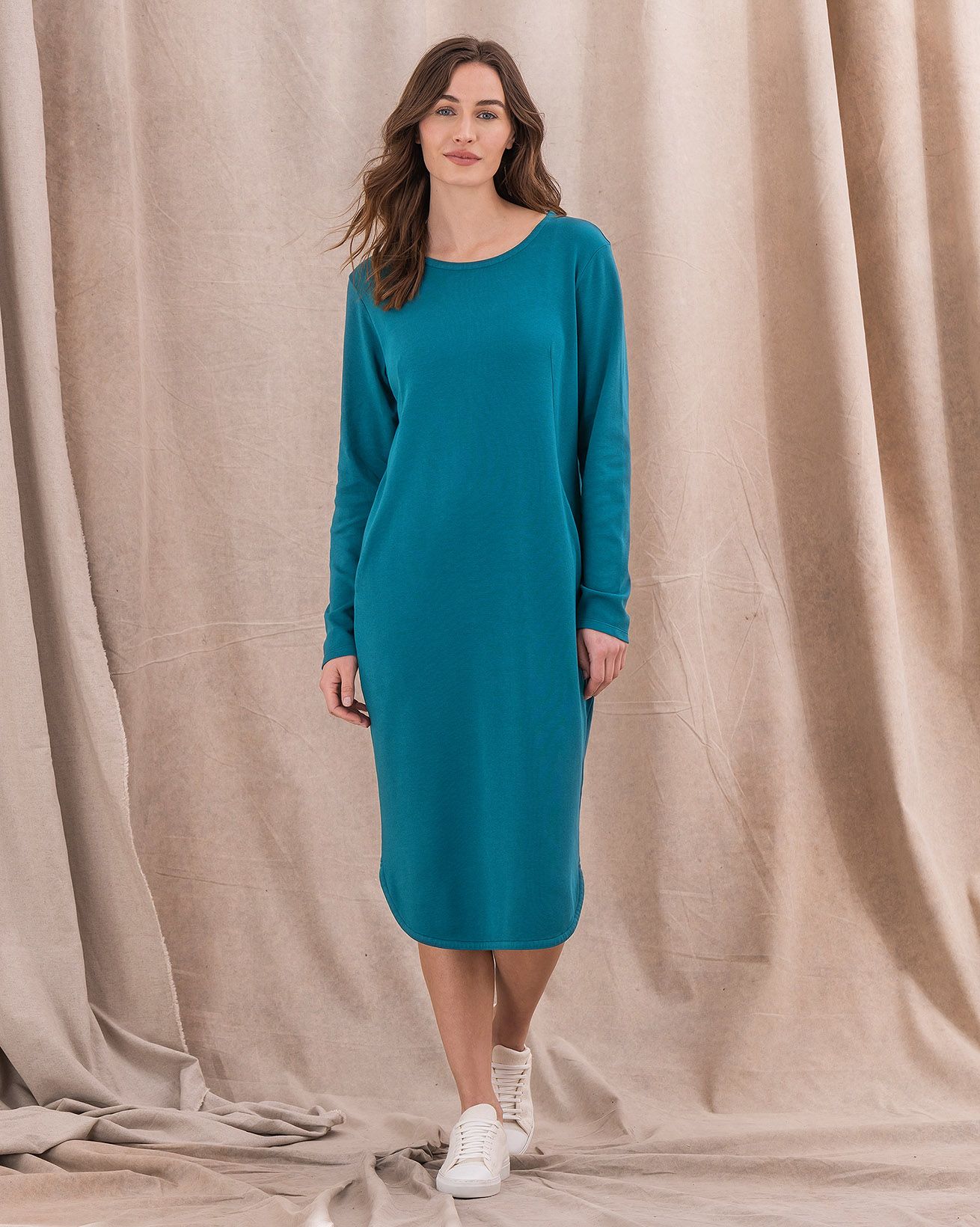 Robe À Ourlet Arrondi En Jersey De Coton Biologique