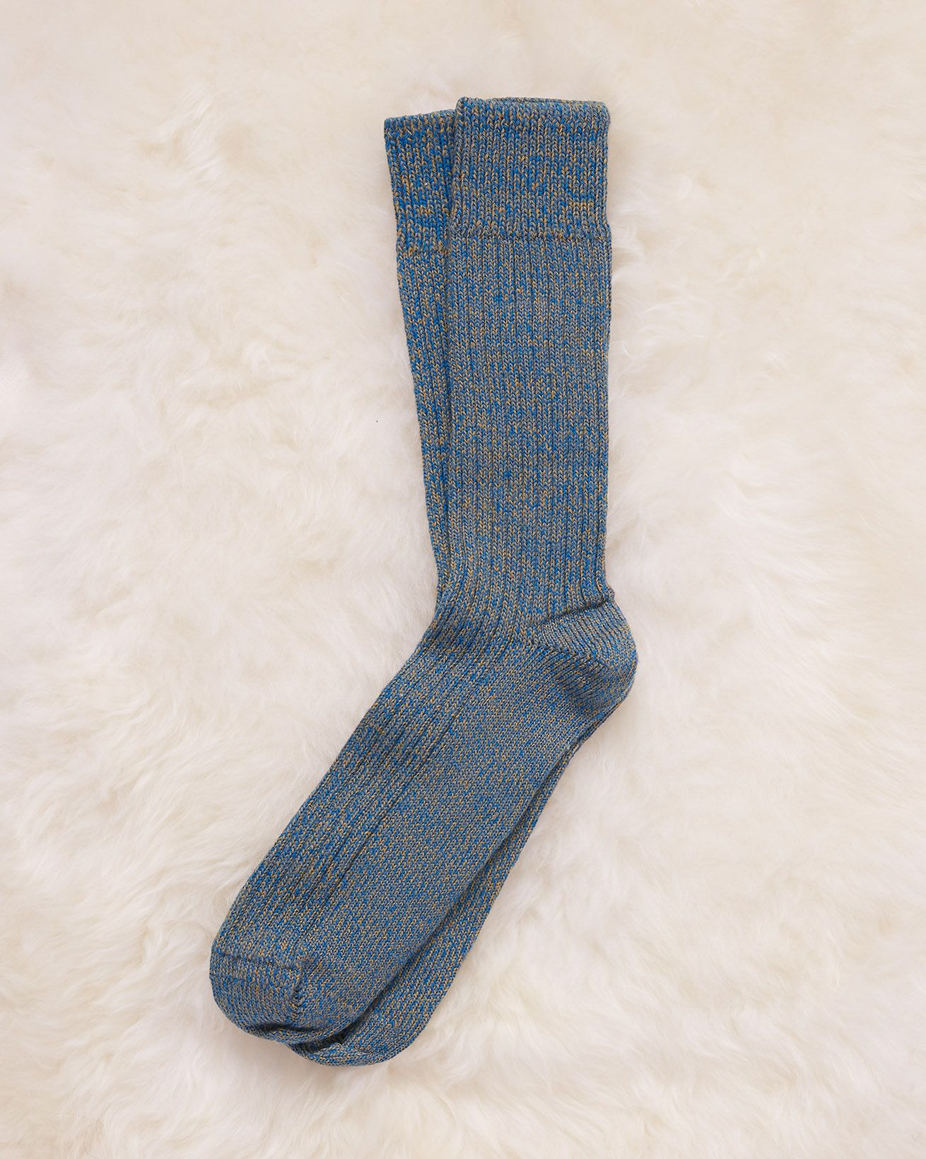 Men's Wool Yarn Twist Rib Socks