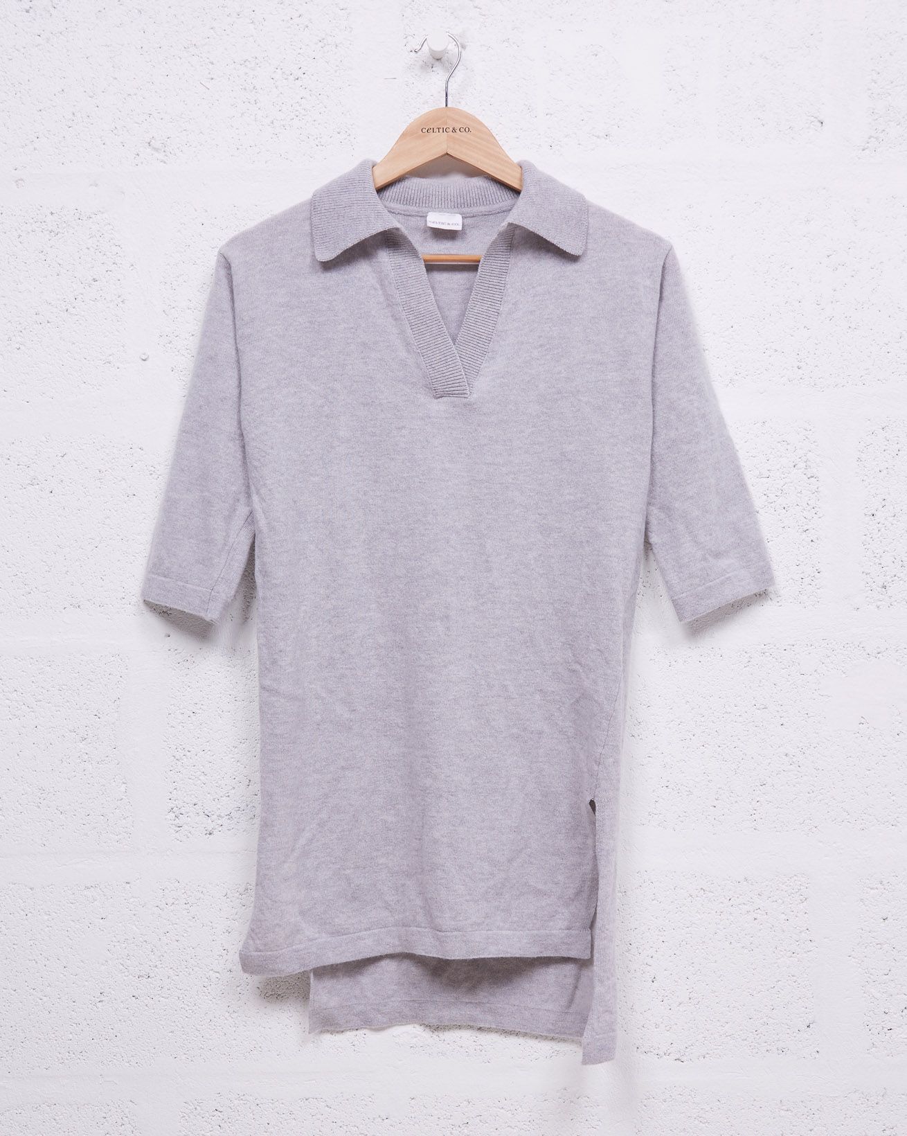 Women's Collared Tunic / Light Grey / S