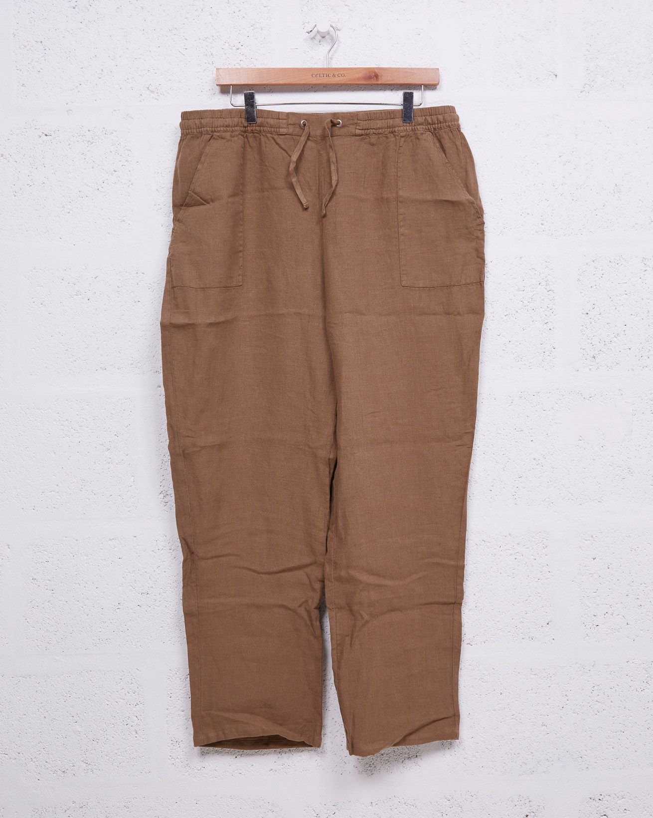 Linen Woven Jogger / Coffee / 18