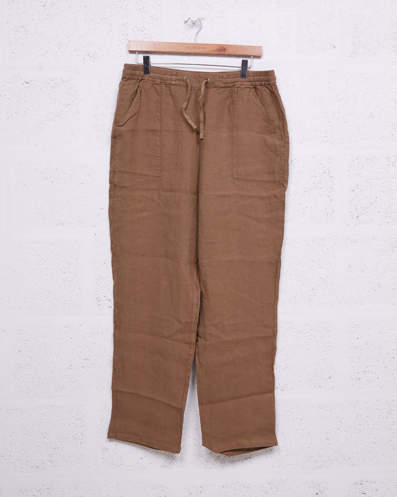 Linen Woven Jogger / Coffee / 14