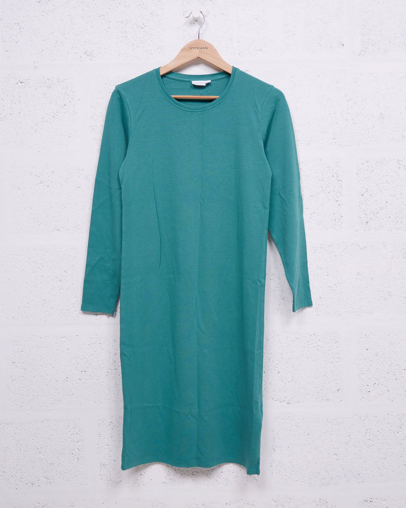 Cotton Long Sleeved Dress / Green / 10