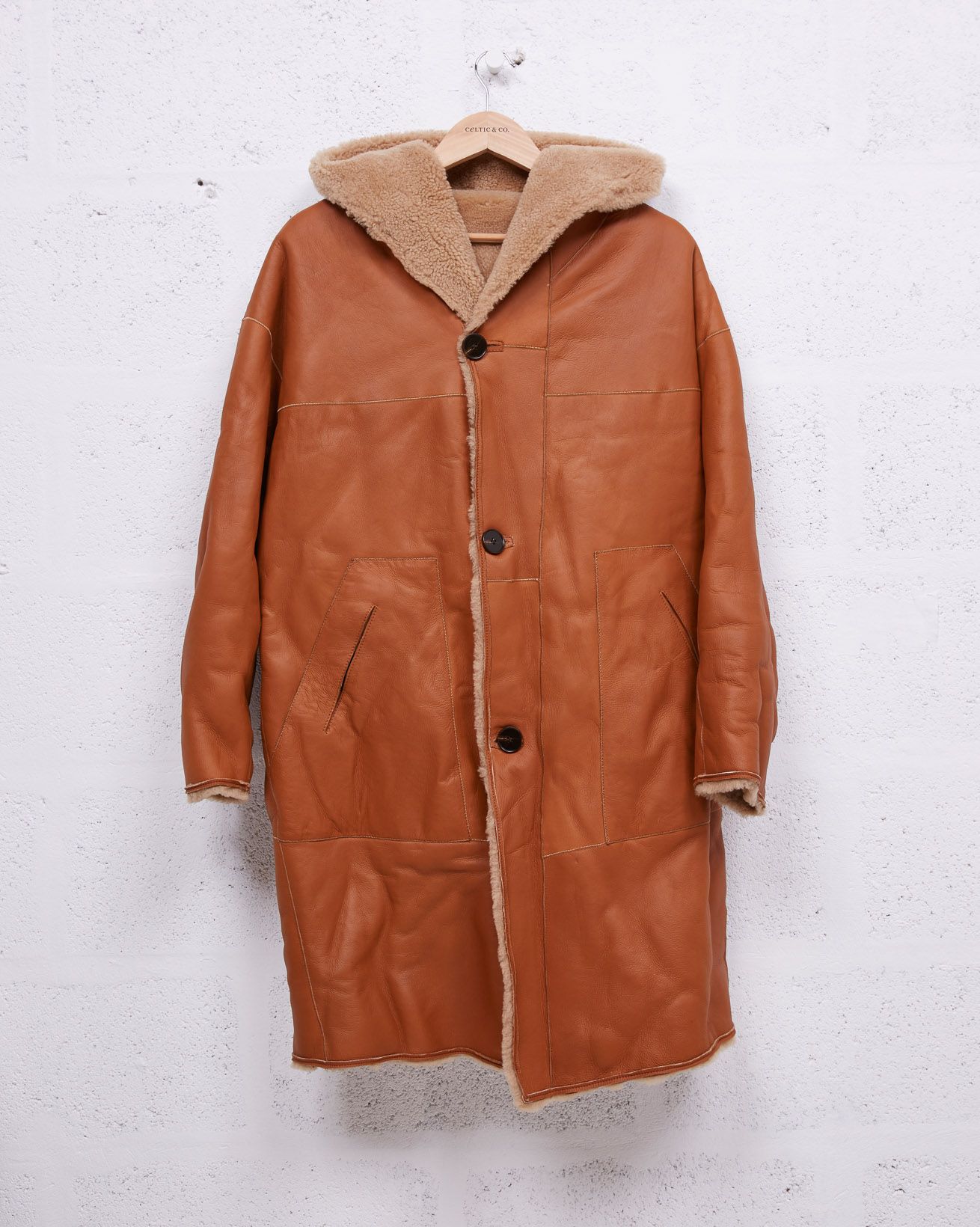 Reversible Hooded Tededy Coat / Butterscotch / 10  