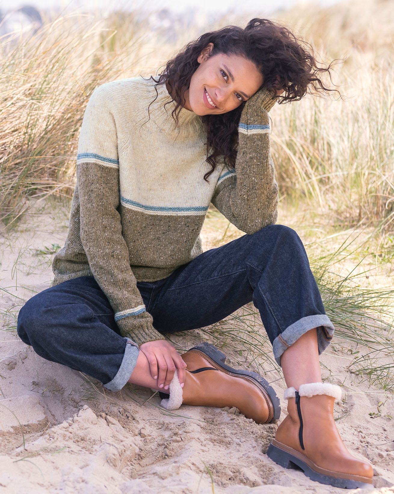 Flecked Funnel Neck Sweater