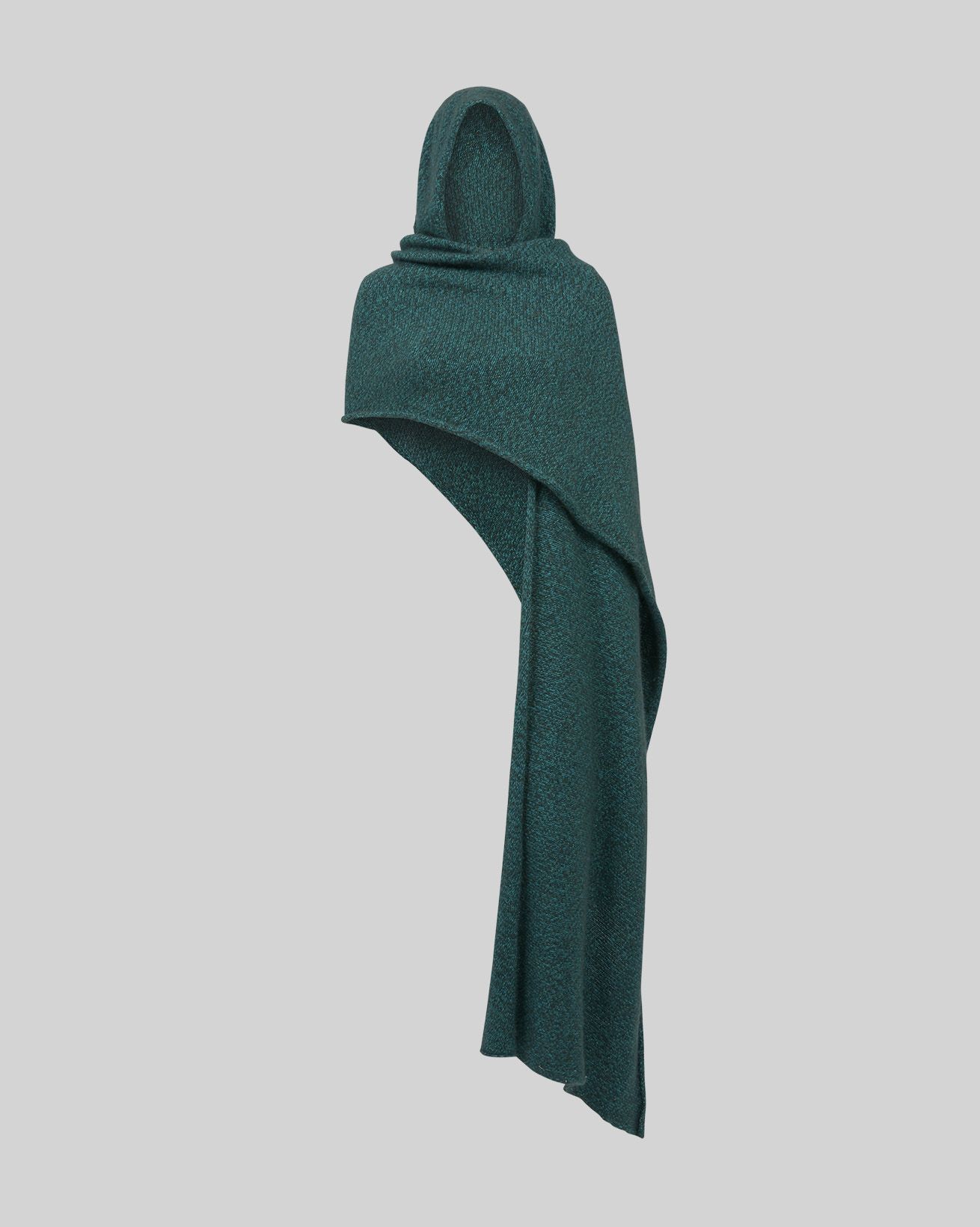 Luxe Hooded Shawl / Deep Icelandic Blue / L