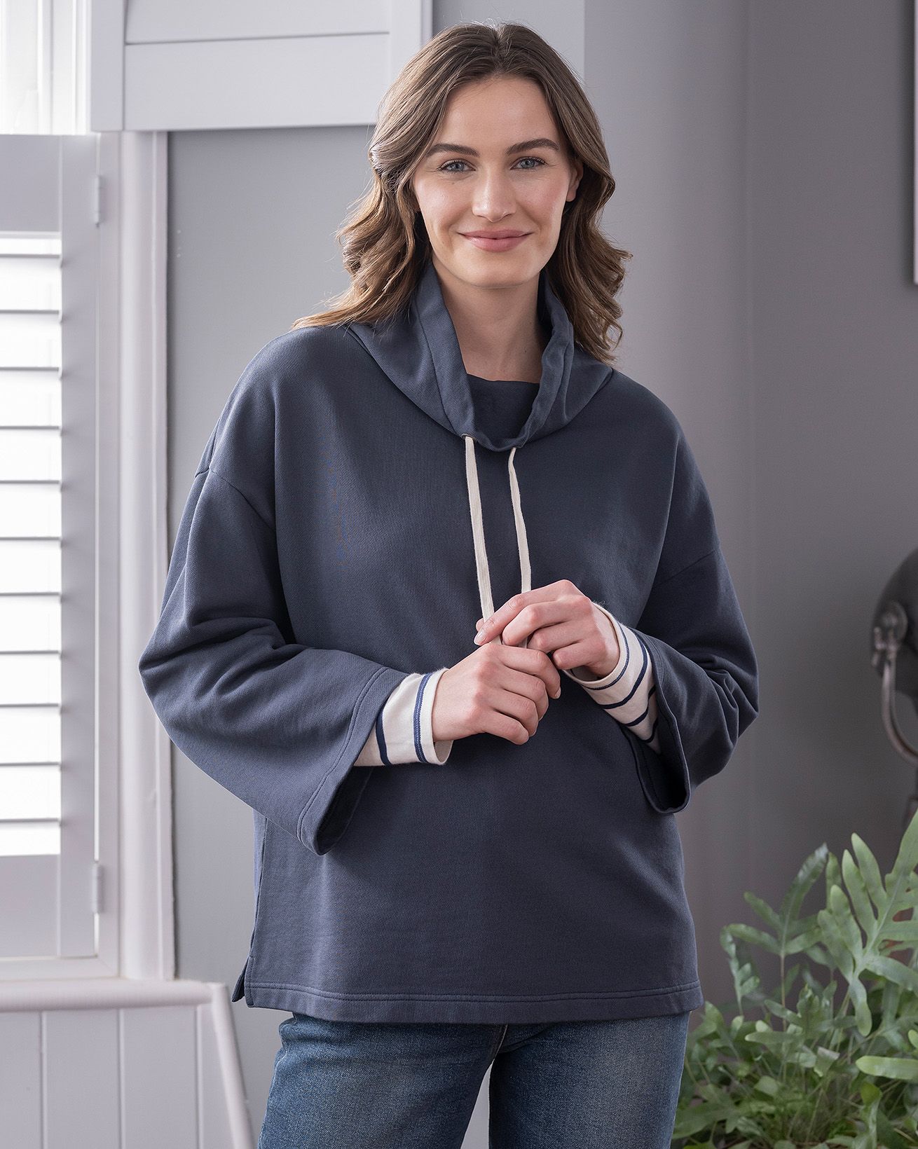 Funnel Neck Sweatshirt