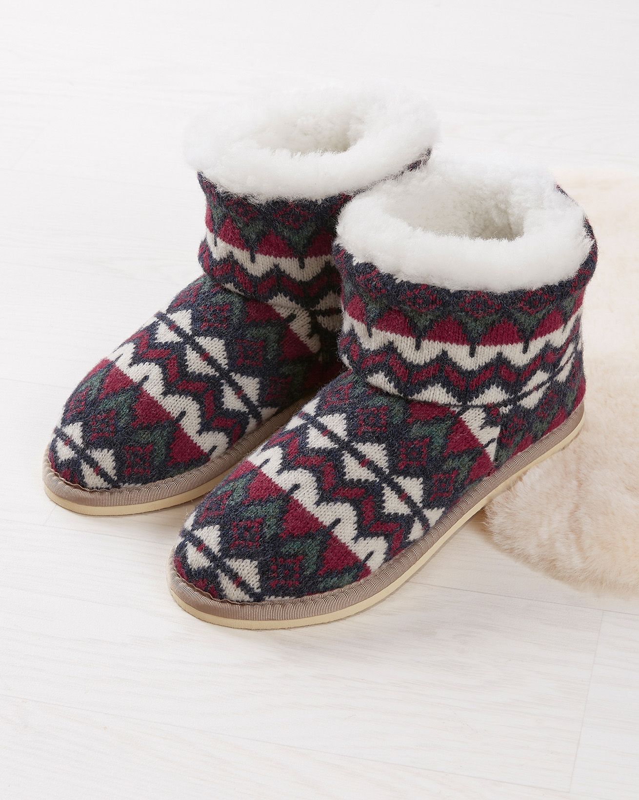 Gestrickte Kurzpantoffeln