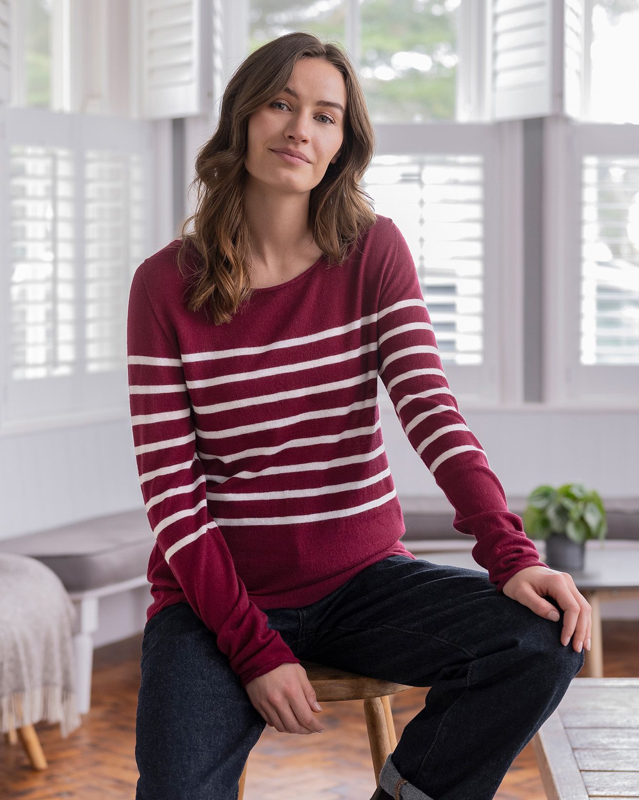 ファインニット・メリノ・クルーネック