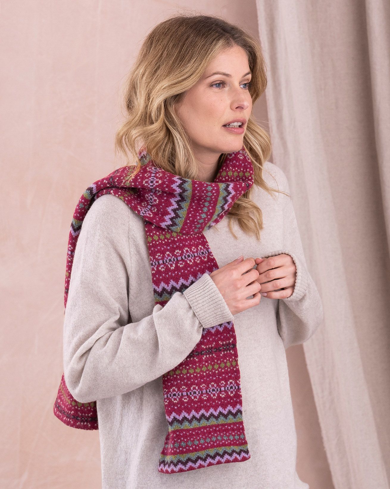 Zig Zag Fair Isle Scarf