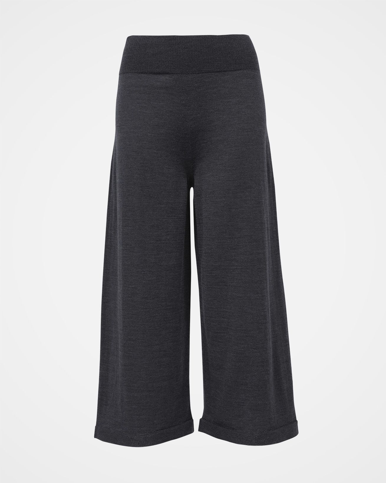 Merino Cropped Lounge Pants / Charcoal / S