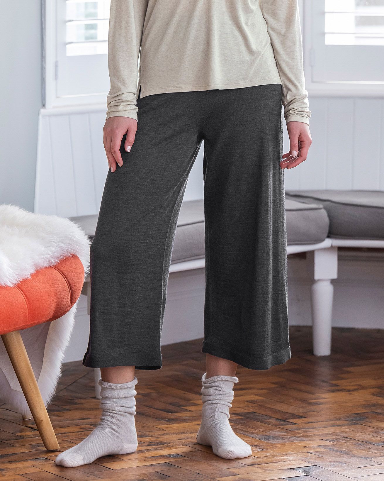 Merino Cropped Lounge Pants 