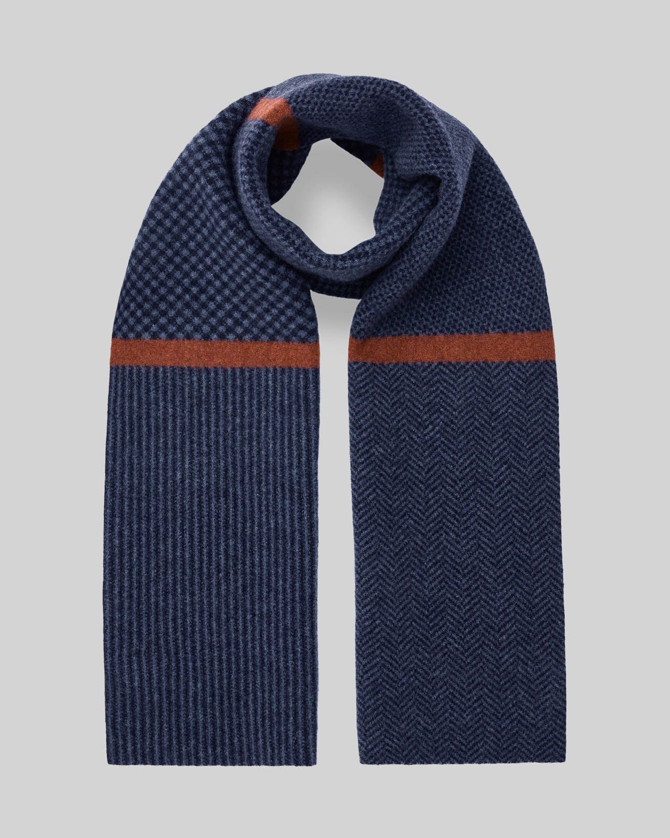 Men's Lambswool Chevron Scarf