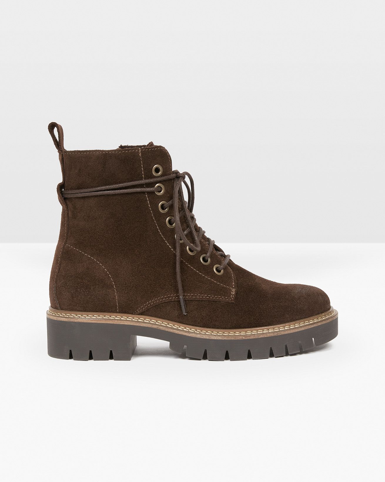 Bottines À Lacets Semelle Épaisse