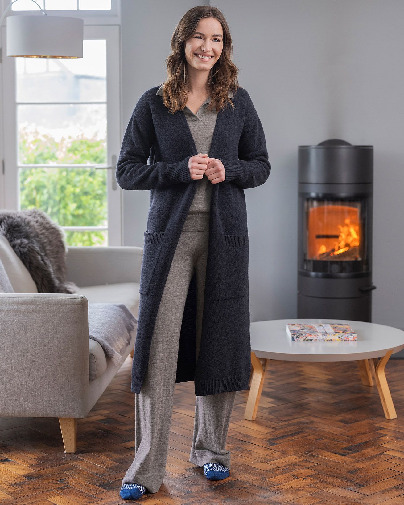 Felted Longline Cardigan