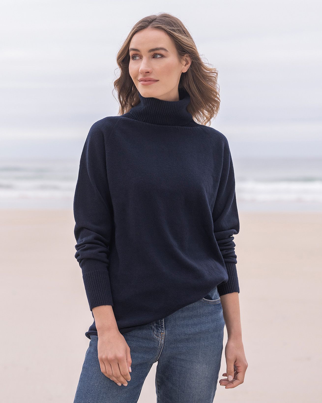 Supersoft Slouch Roll Neck Jumper