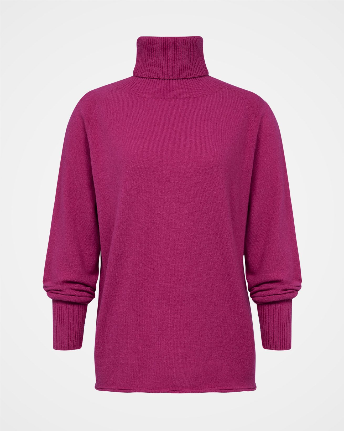 Geelong Slouch Roll Neck / Raspberry / XS