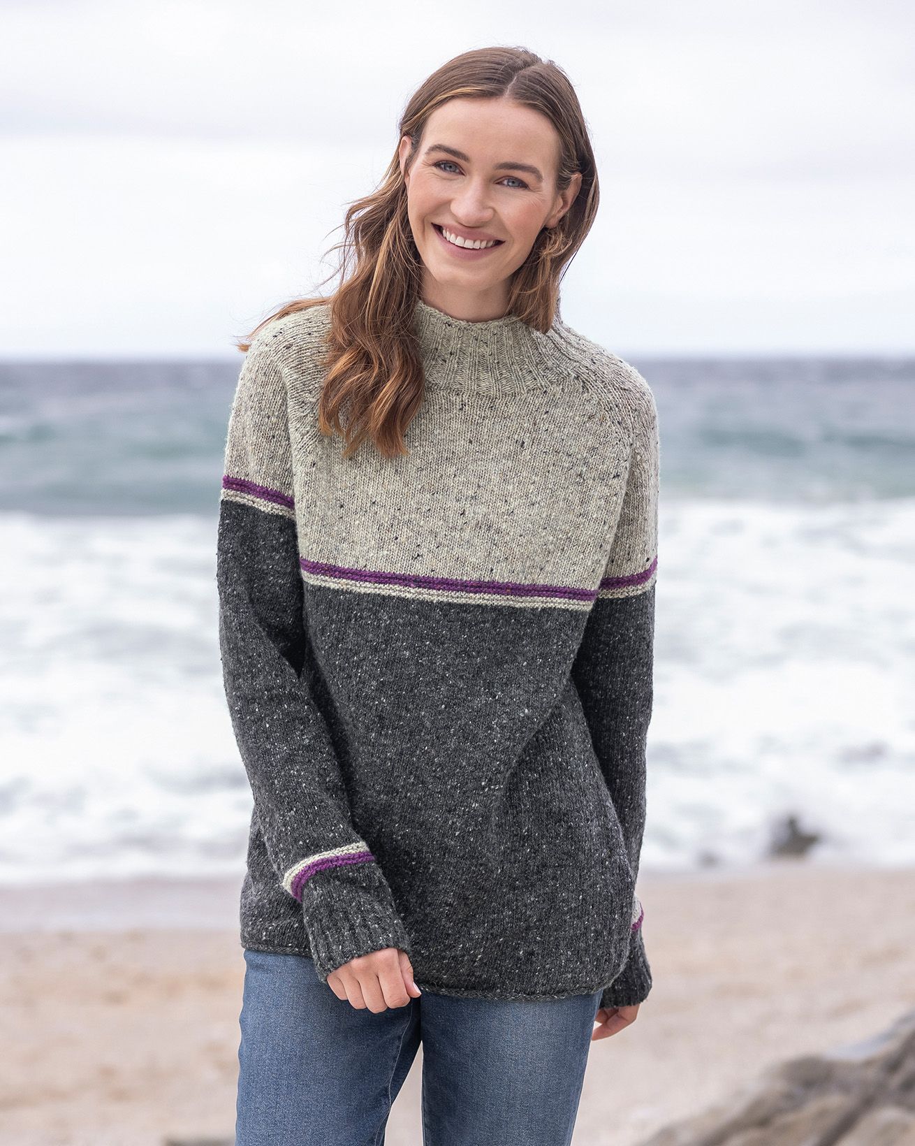Flecked Funnel Neck Sweater