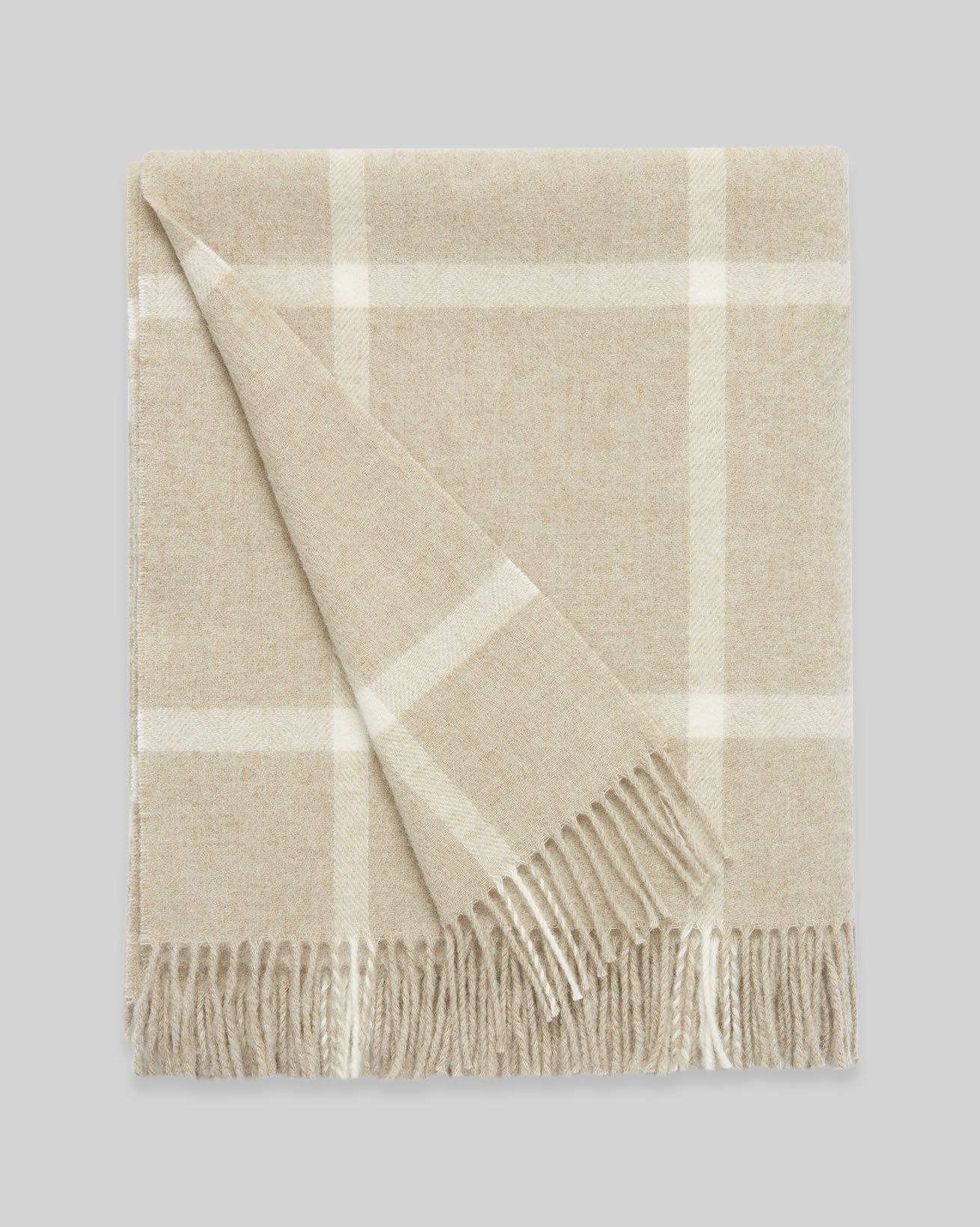 Merino Lambswool Check Throw