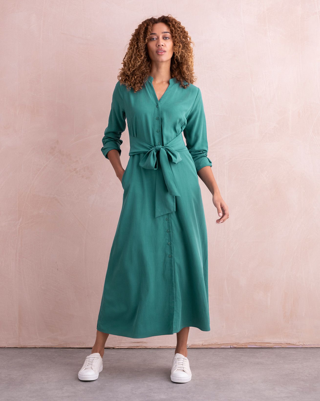 Tie Front Midi Dress